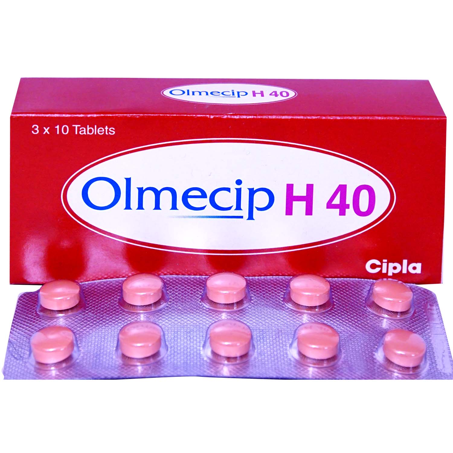 OLMECIP H 40MG TABLET, Pack of 10 TABLETS OLMECIP H 40MG TABLET, Pack of 10 TABLETS