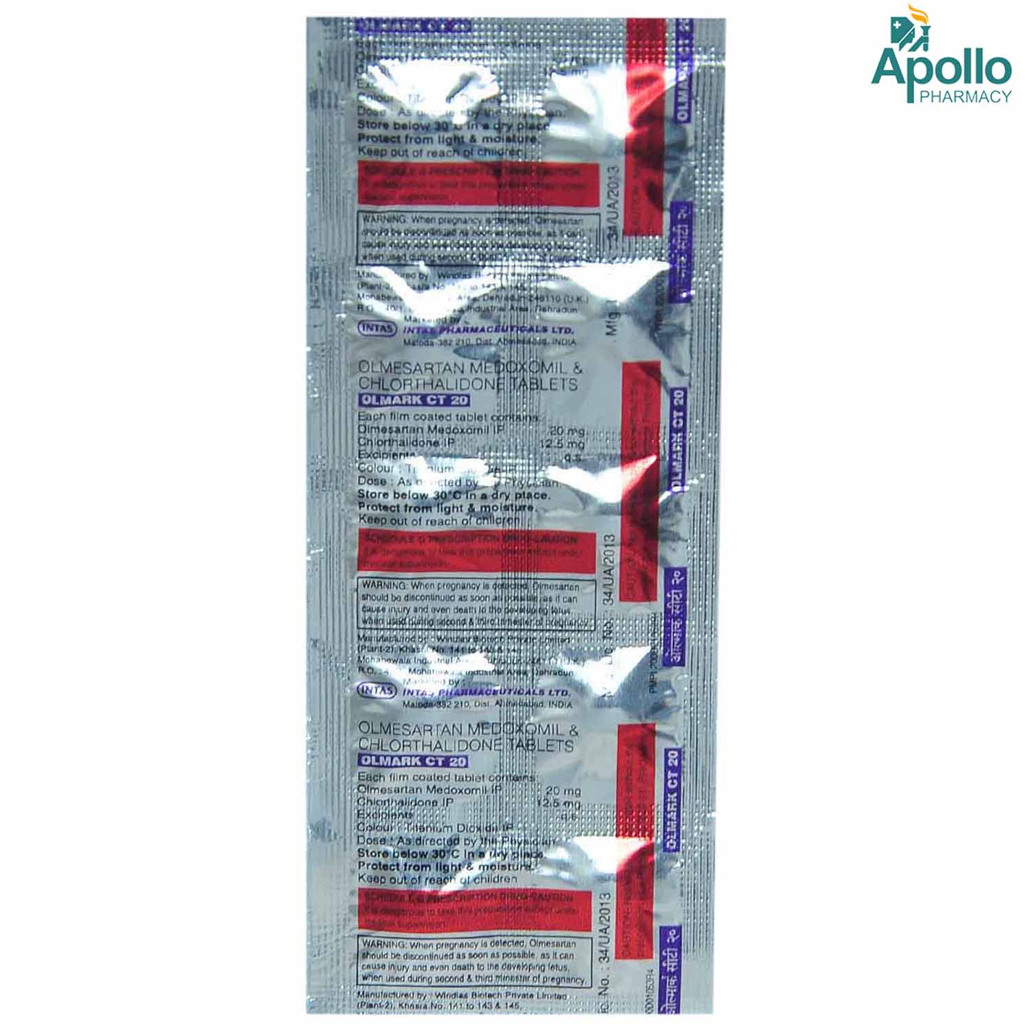 Olmark CT 20 Tablet 10's, Pack of 10 TabletS Olmark CT 20 Tablet 10's, Pack of 10 TabletS