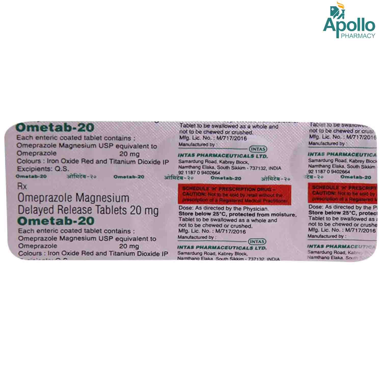 Ometab 20 Tablet 10's, Pack of 10 TABLETS Ometab 20 Tablet 10's, Pack of 10 TABLETS