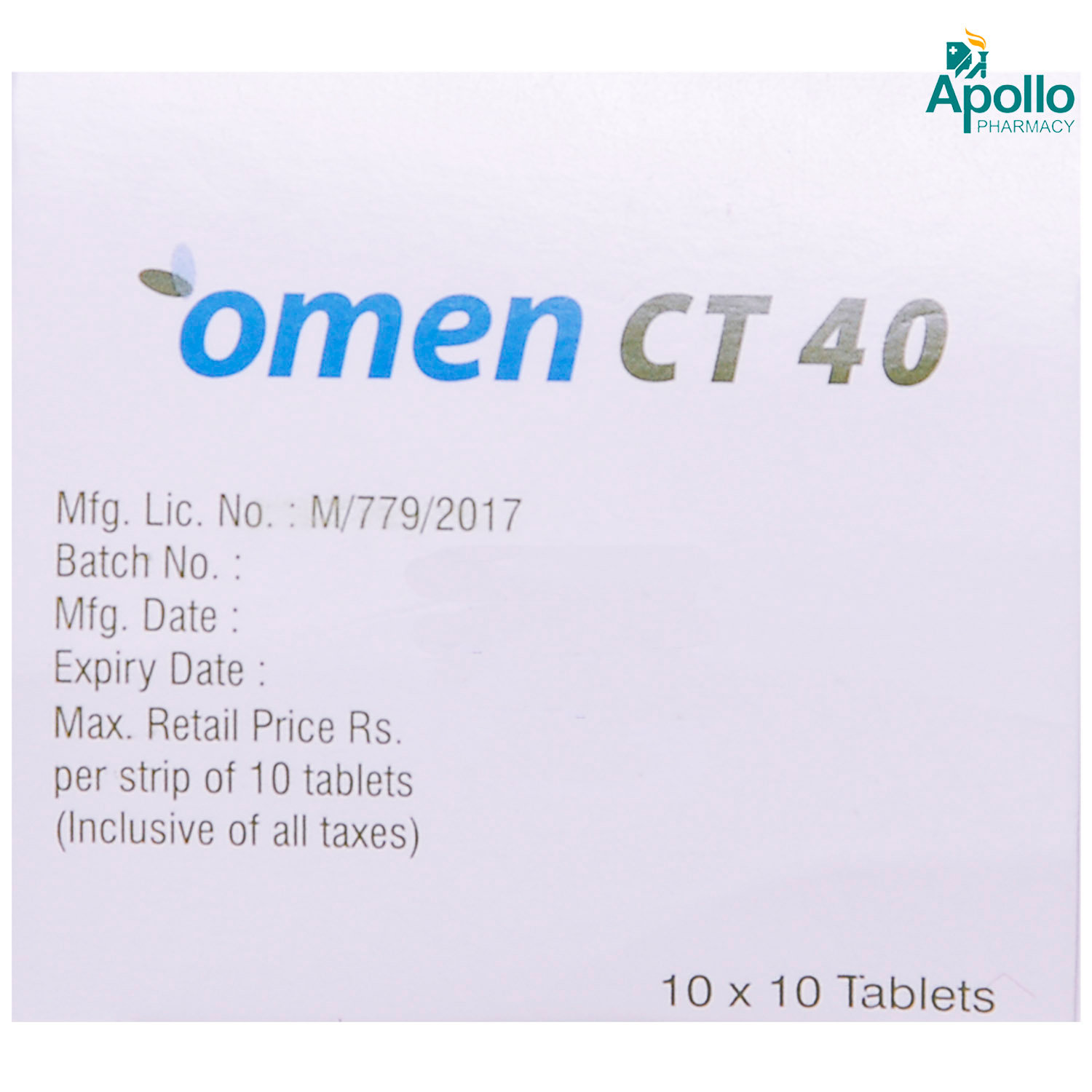 Omen CT 40 Tablet 10's, Pack of 10 TABLETS Omen CT 40 Tablet 10's, Pack of 10 TABLETS