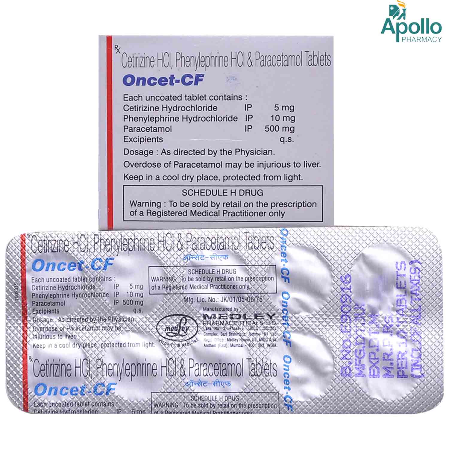 Oncet-CF Tablet 10's, Pack of 10 TABLETS Oncet-CF Tablet 10's, Pack of 10 TABLETS