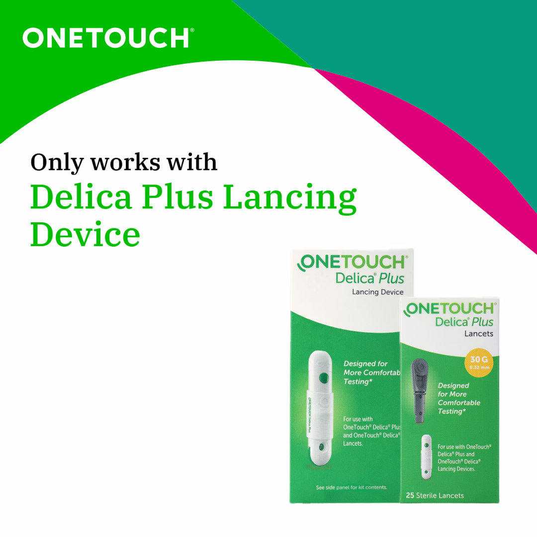 OneTouch Delica Plus Lancets, 25 Count, Pack of 1 OneTouch Delica Plus Lancets, 25 Count, Pack of 1