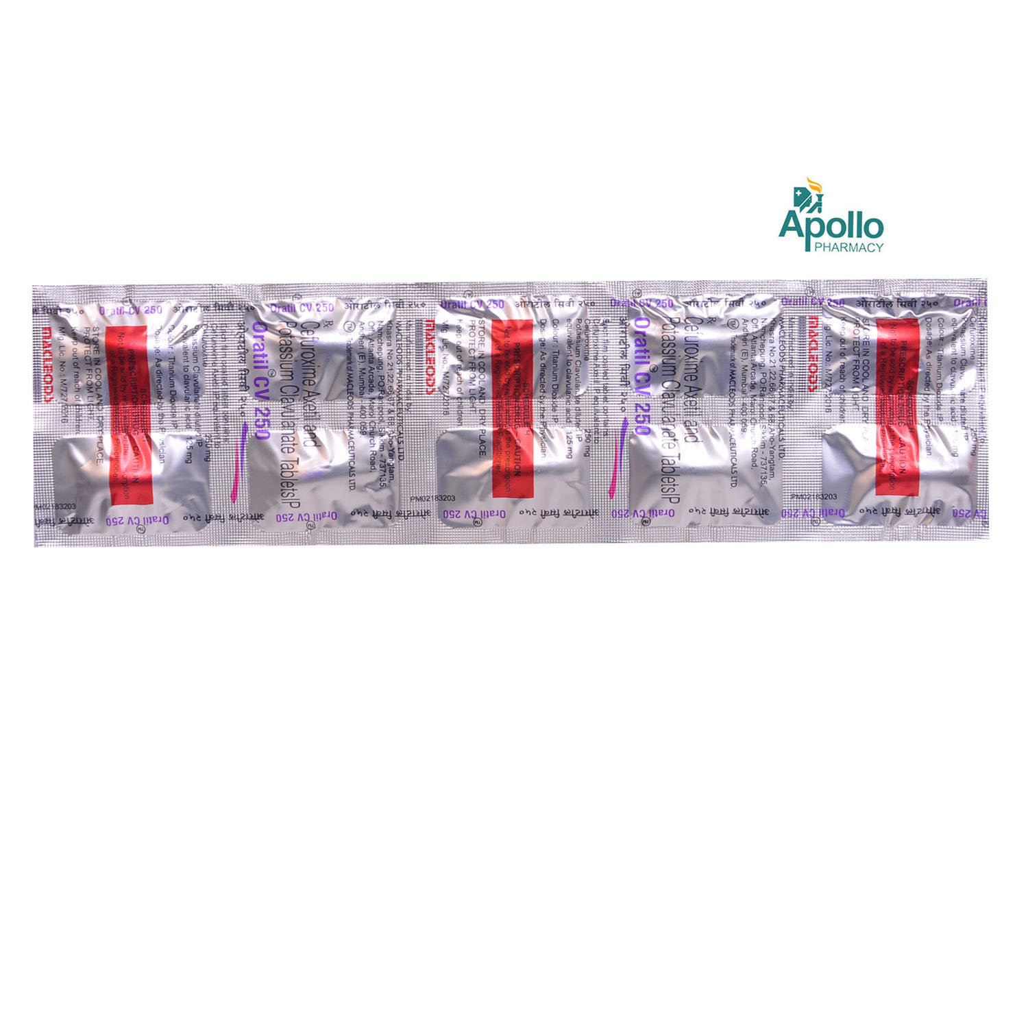 Oratil CV 250 Tablet 10's, Pack of 10 TABLETS Oratil CV 250 Tablet 10's, Pack of 10 TABLETS