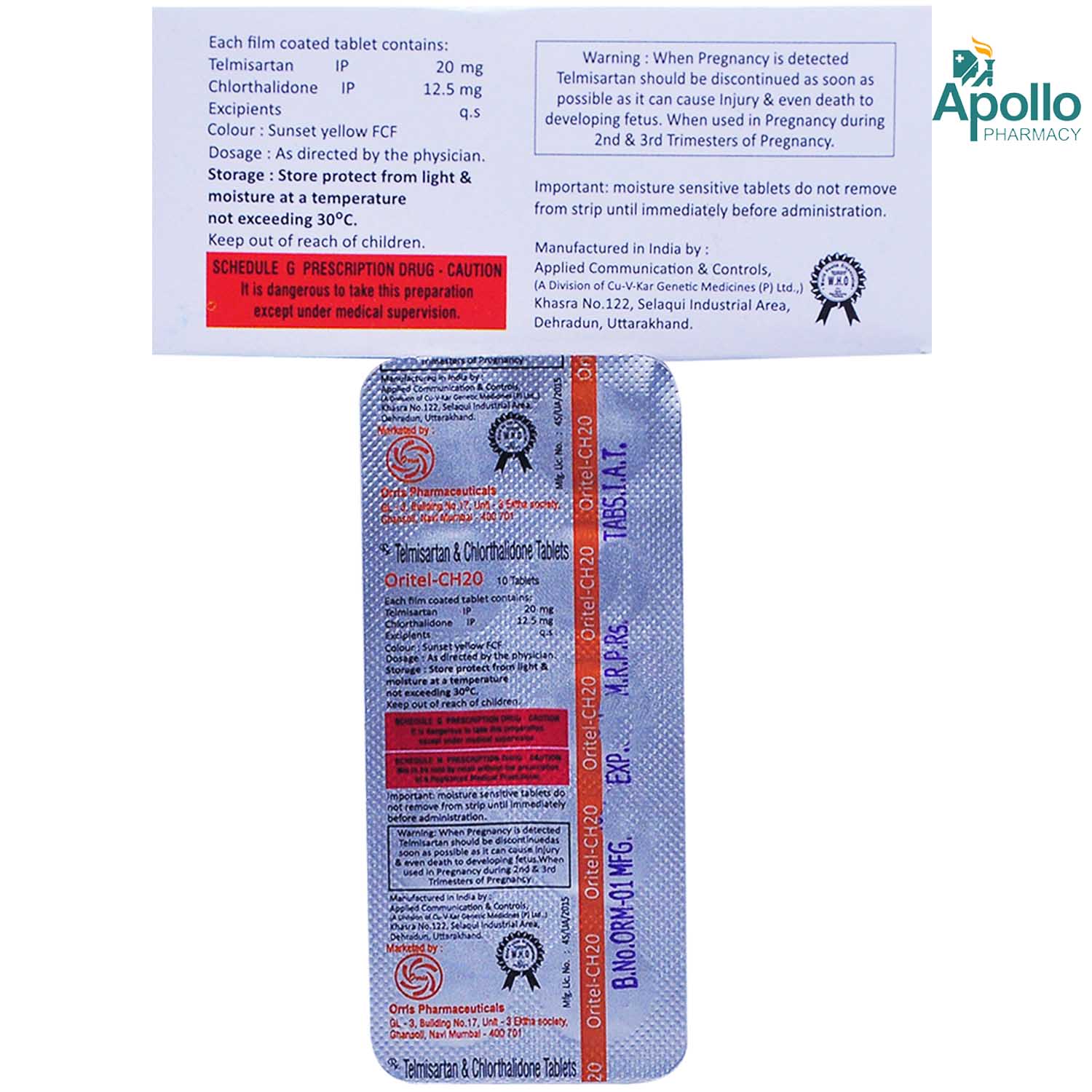 ORITEL CH20 TABLET 10'S, Pack of 10 TabletS ORITEL CH20 TABLET 10'S, Pack of 10 TabletS