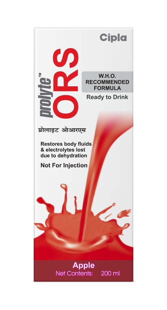 Prolyte Ors Apple Flavour Drink 200 ml, Pack of 1 Prolyte Ors Apple Flavour Drink 200 ml, Pack of 1