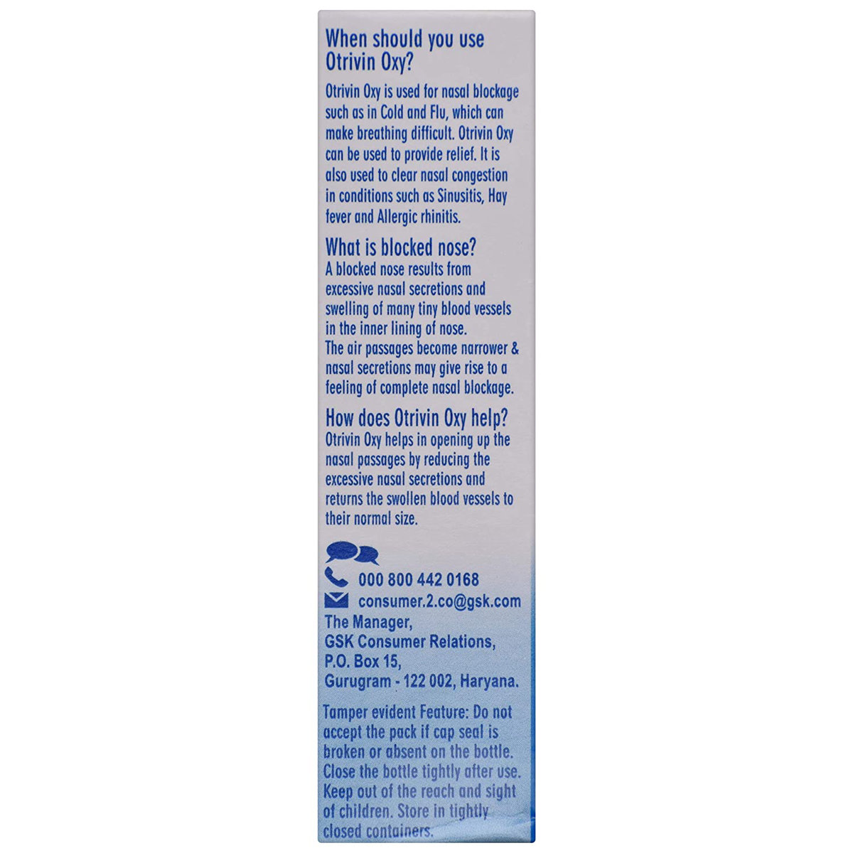 Otrivin Oxy Fast Relief Adult Nasal Spray, 10 ml, Pack of 1 Nasal Spray Otrivin Oxy Fast Relief Adult Nasal Spray, 10 ml, Pack of 1 Nasal Spray
