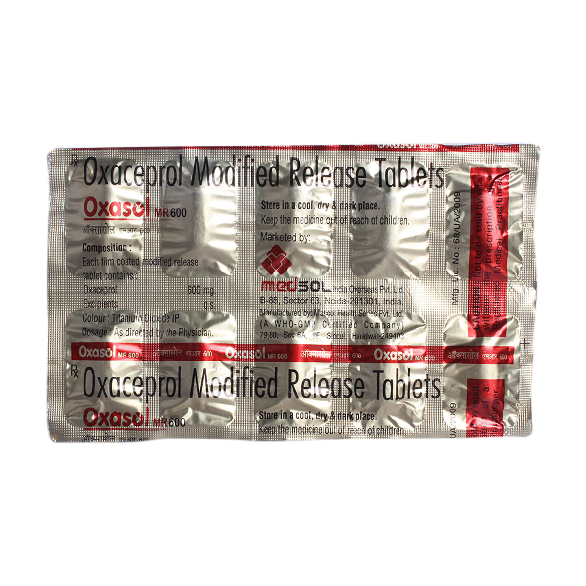 Oxasol MR 600 Tablet 10's, Pack of 10 TABLETS Oxasol MR 600 Tablet 10's, Pack of 10 TABLETS