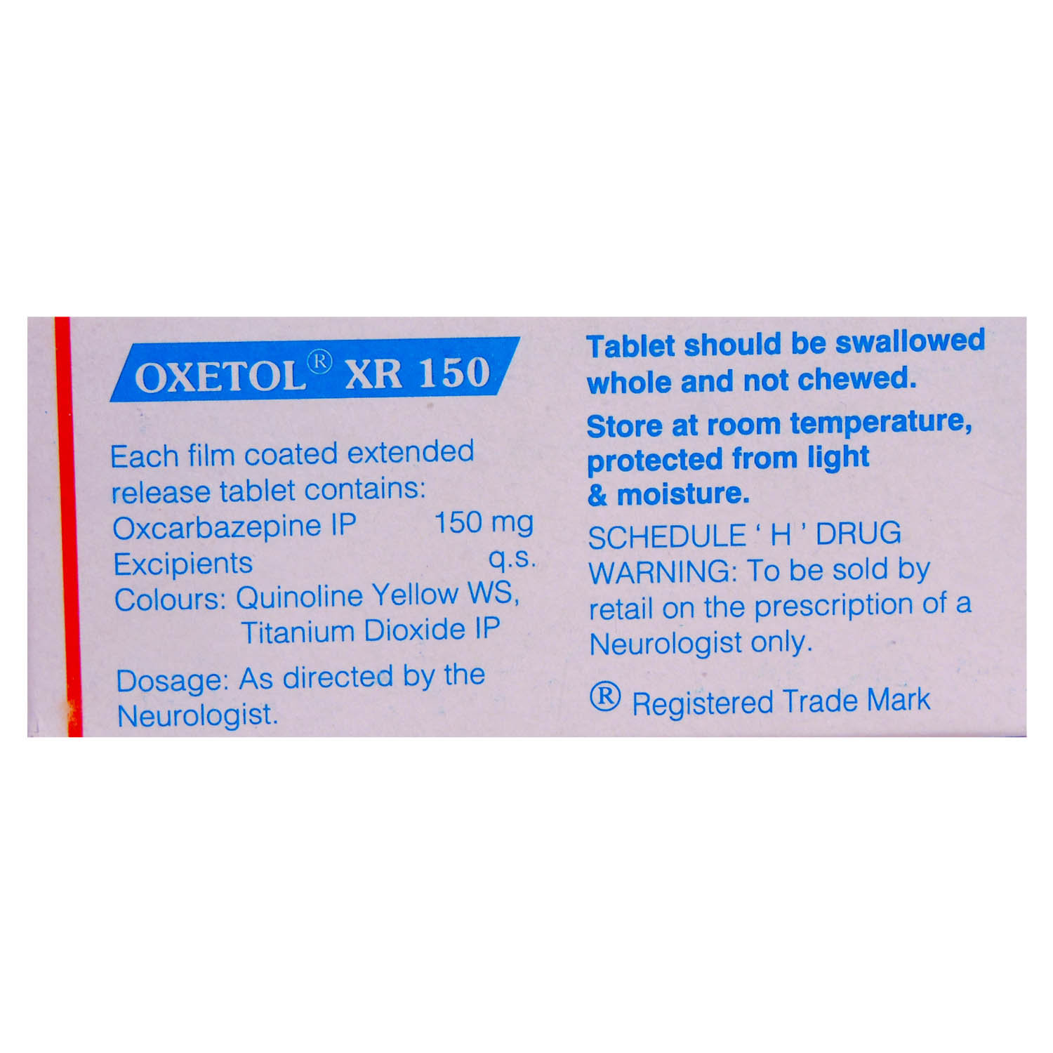 Oxetol XR 150 Tablet 10's, Pack of 10 TABLETS Oxetol XR 150 Tablet 10's, Pack of 10 TABLETS
