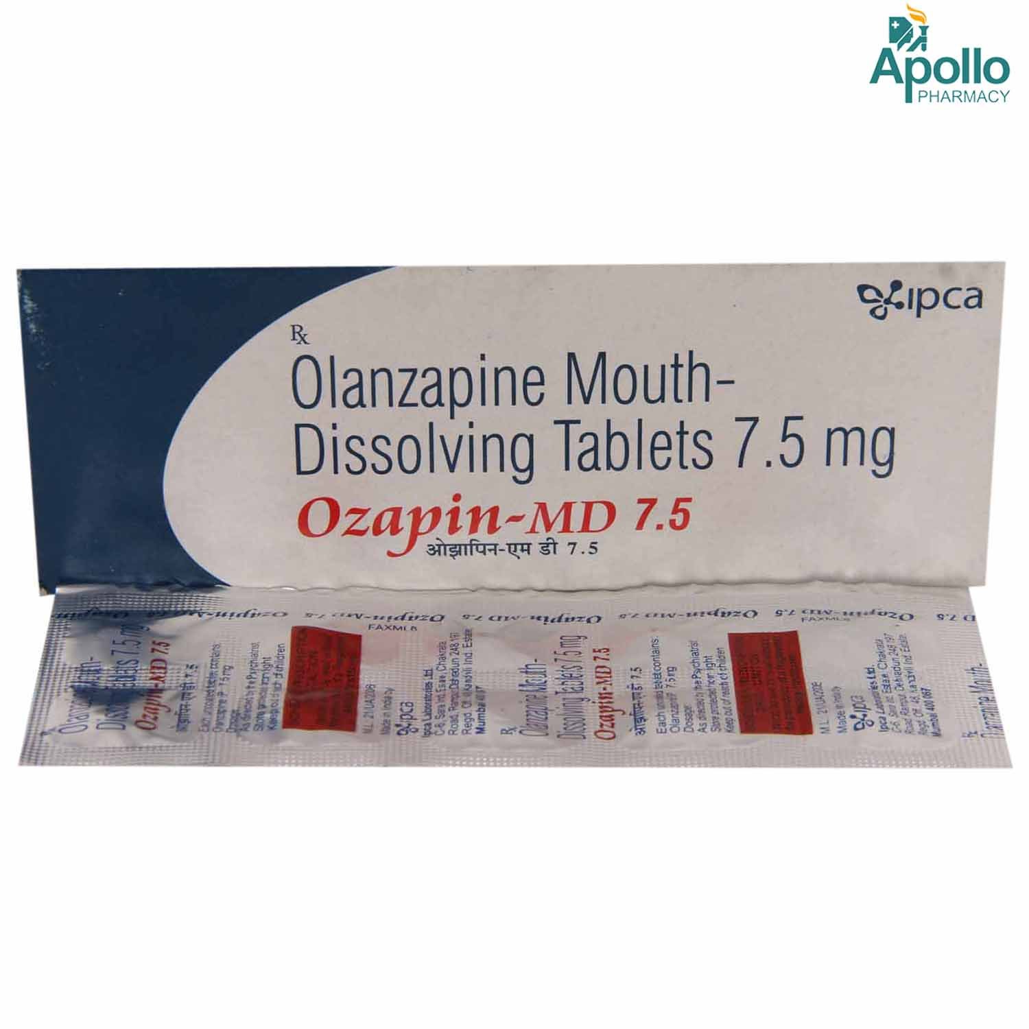 Ozapin MD 7.5 Tablet 10's, Pack of 10 TabletS Ozapin MD 7.5 Tablet 10's, Pack of 10 TabletS