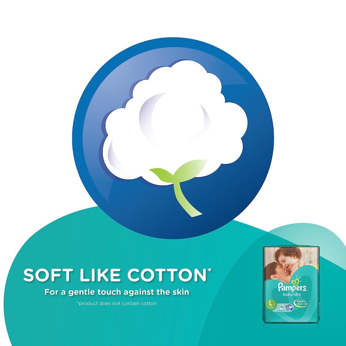 Pampers Baby Dry Diaper Pants Large, 18 Count, Pack of 1 Pampers Baby Dry Diaper Pants Large, 18 Count, Pack of 1