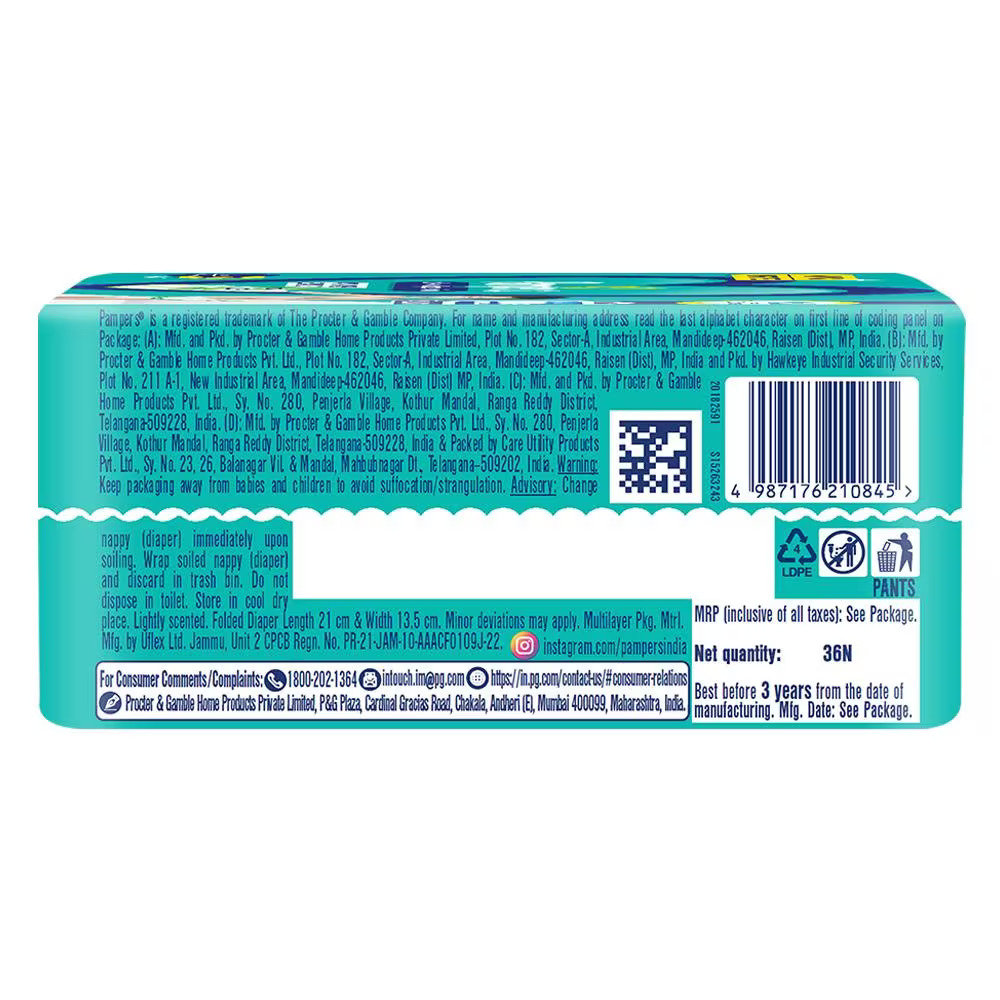 Pampers All-Round Protection Diaper Pants Large, 36 Count, Pack of 1 Pampers All-Round Protection Diaper Pants Large, 36 Count, Pack of 1