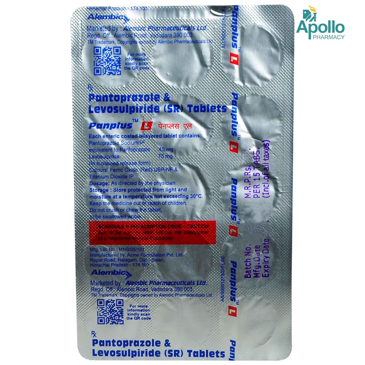 PANPLUS L TABLET, Pack of 15 PANPLUS L TABLET, Pack of 15