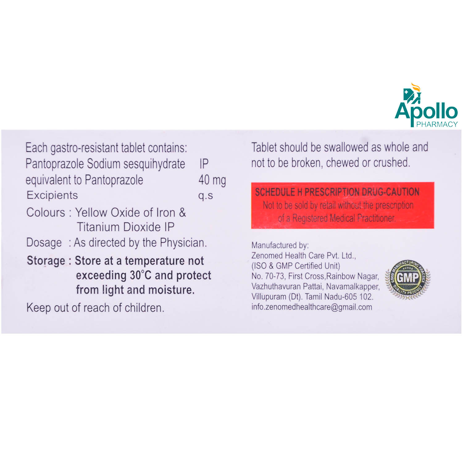 Panquick 40 mg Tablet 10's, Pack of 10 TabletS Panquick 40 mg Tablet 10's, Pack of 10 TabletS