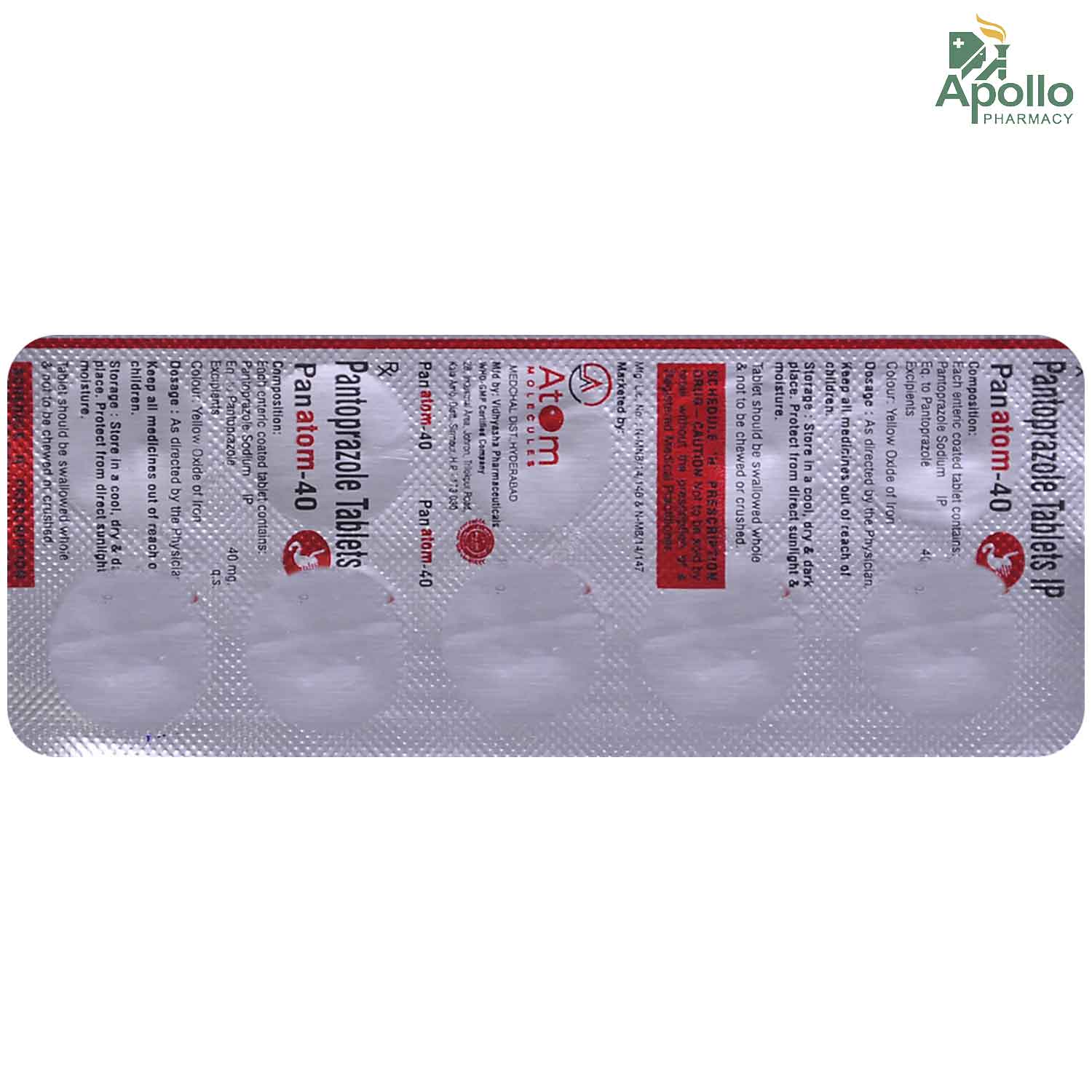 Panatom 40 Tablet 10's, Pack of 10 TABLETS Panatom 40 Tablet 10's, Pack of 10 TABLETS