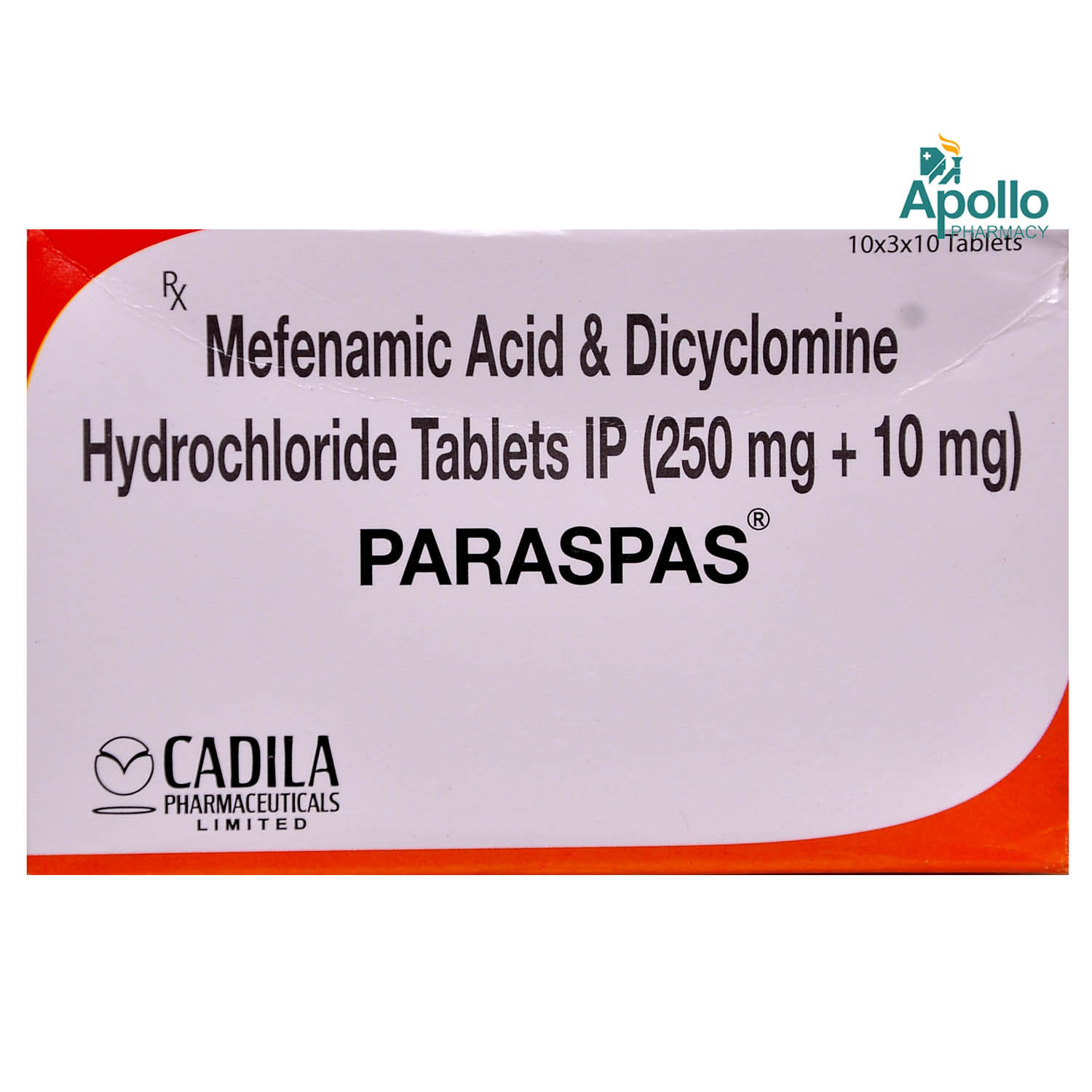 PARASPAS TABLET, Pack of 10 TABLETS PARASPAS TABLET, Pack of 10 TABLETS