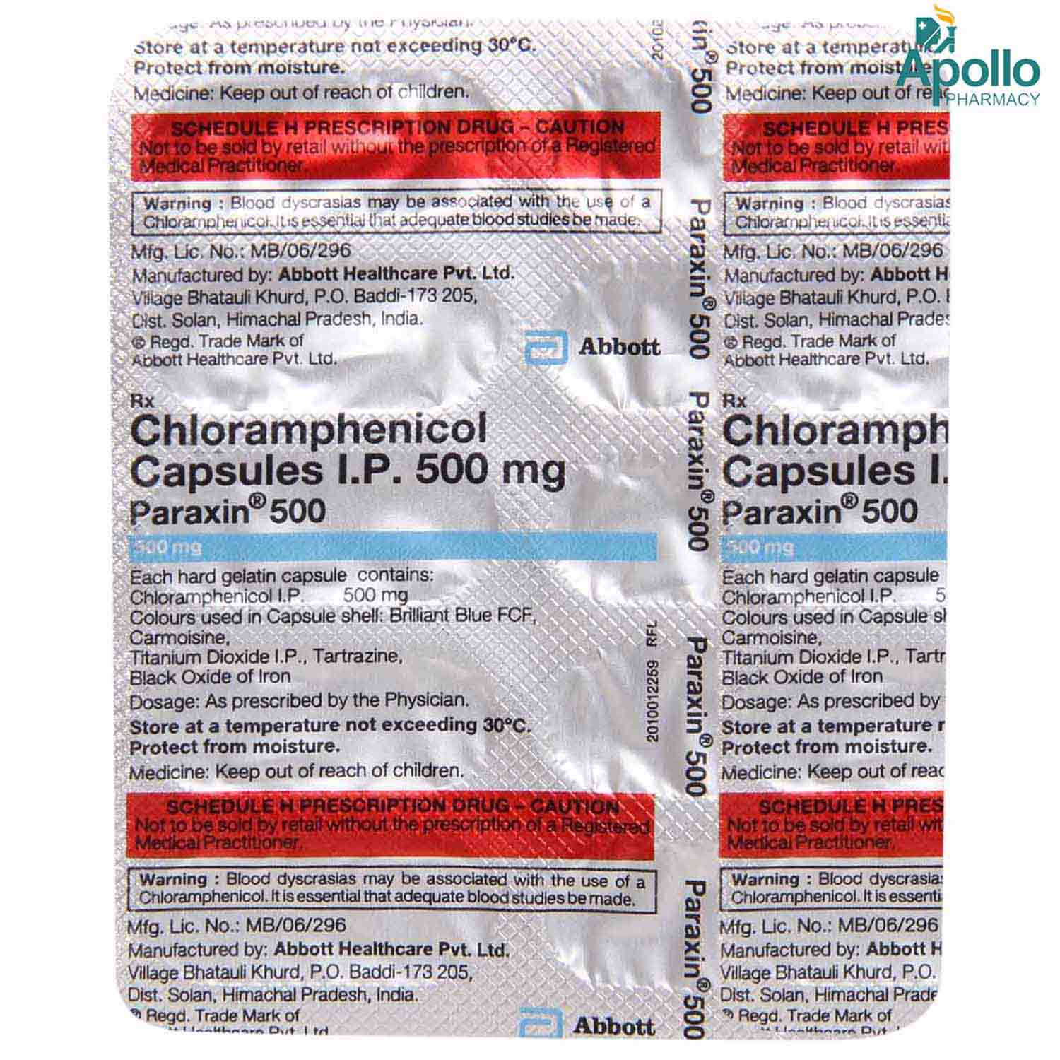 Paraxin 500 Capsule 10's, Pack of 10 CAPSULES Paraxin 500 Capsule 10's, Pack of 10 CAPSULES