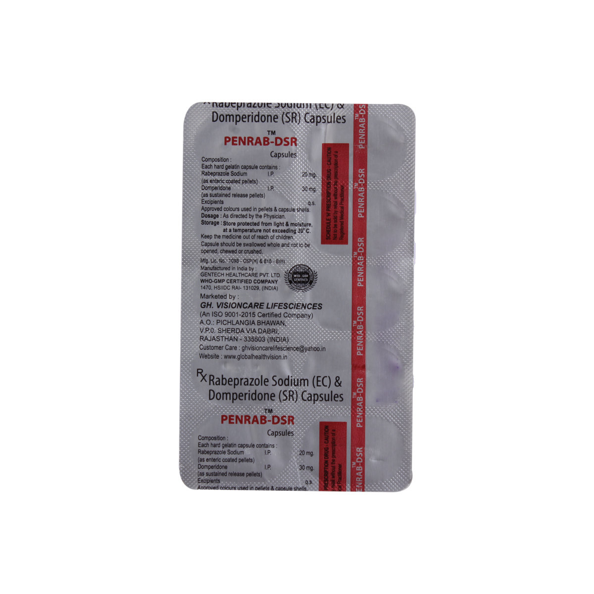 Penrab 20 mg DSR Capsule 10's, Pack of 10 Penrab 20 mg DSR Capsule 10's, Pack of 10