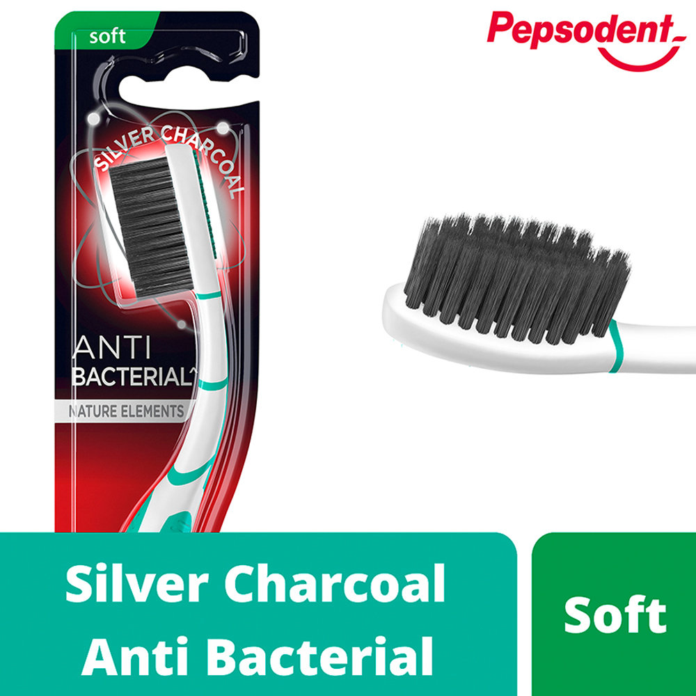 Pepsodent Silver Charcoal Soft Toothbrush, 1 Count, Pack of 1 Pepsodent Silver Charcoal Soft Toothbrush, 1 Count, Pack of 1