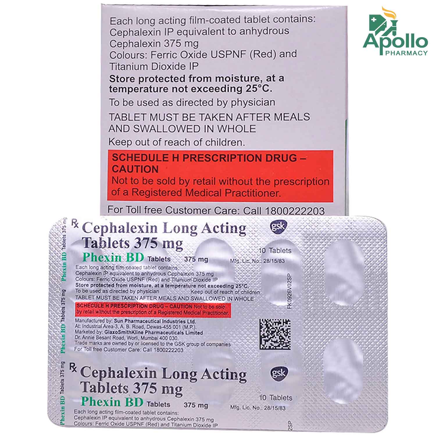 Phexin BD 375 mg Tablet 10's, Pack of 10 TABLETS Phexin BD 375 mg Tablet 10's, Pack of 10 TABLETS