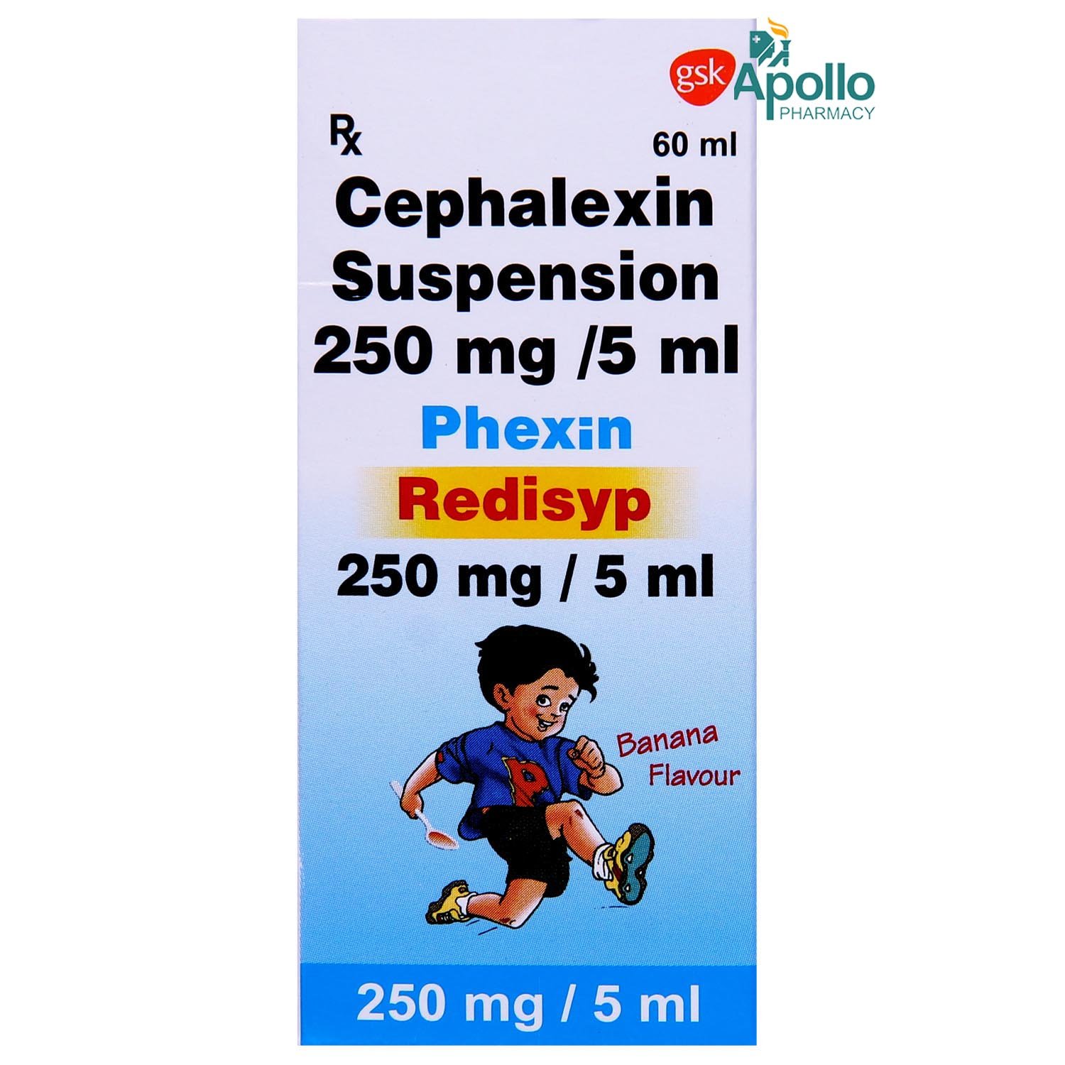 Phexin 250 mg Banana Flavour RediSyrup 60 ml, Pack of 1 Syrup Phexin 250 mg Banana Flavour RediSyrup 60 ml, Pack of 1 Syrup