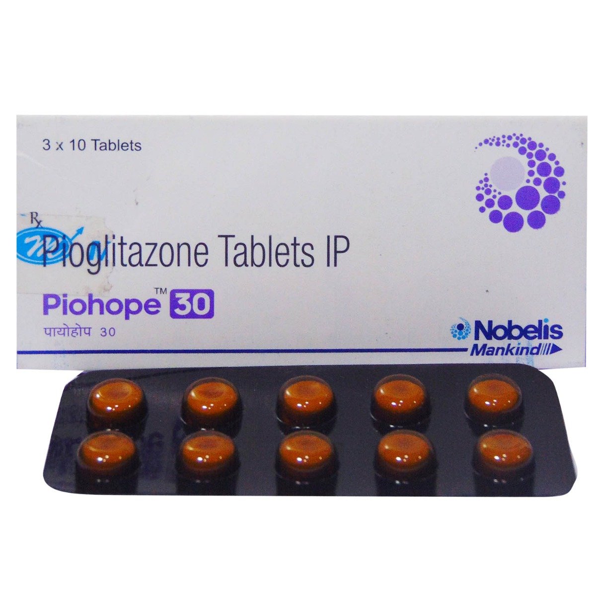 Piohope 30 mg Tablet 10's, Pack of 10 TabletS Piohope 30 mg Tablet 10's, Pack of 10 TabletS