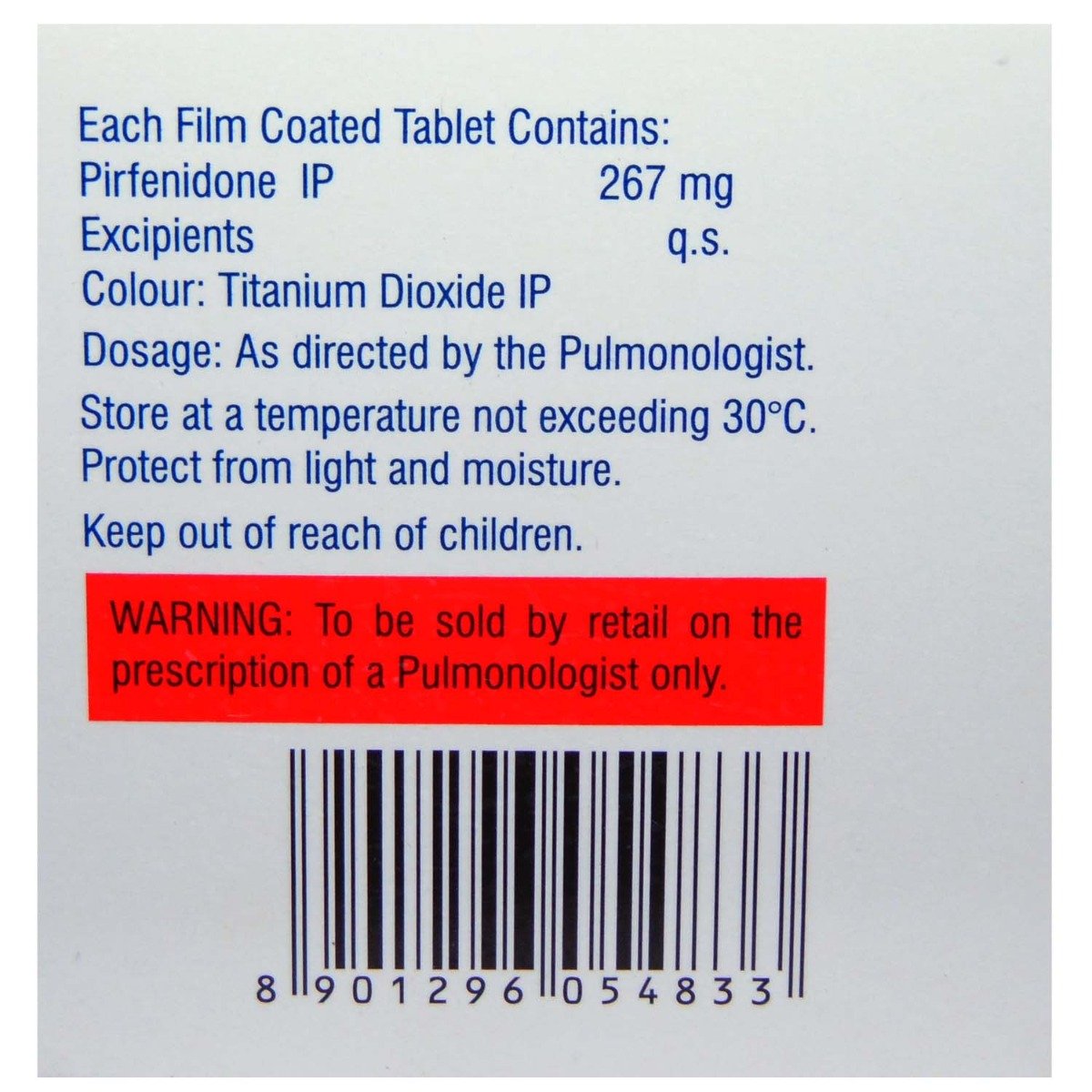 Pirfact 267 mg Tablet 10's, Pack of 10 TABLETS Pirfact 267 mg Tablet 10's, Pack of 10 TABLETS
