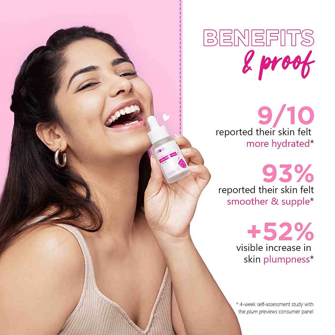 Plum 2% Hyaluronic Acid Serum with Bulgarian Rose, 15 ml, Pack of 1 Plum 2% Hyaluronic Acid Serum with Bulgarian Rose, 15 ml, Pack of 1