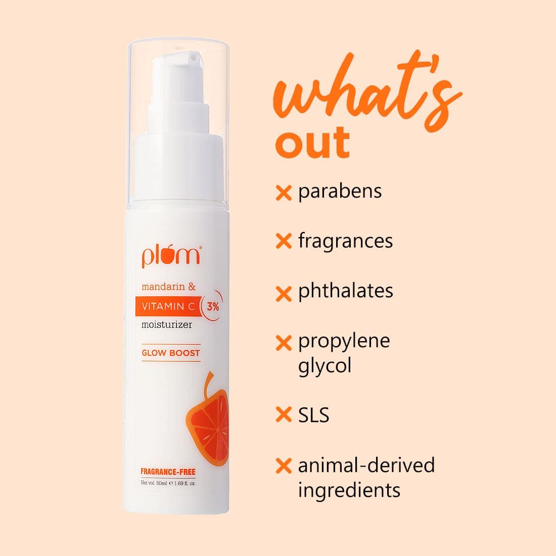 Plum 3% Vitamin C Moisturizer with Mandarin, 50 ml, Pack of 1 Plum 3% Vitamin C Moisturizer with Mandarin, 50 ml, Pack of 1