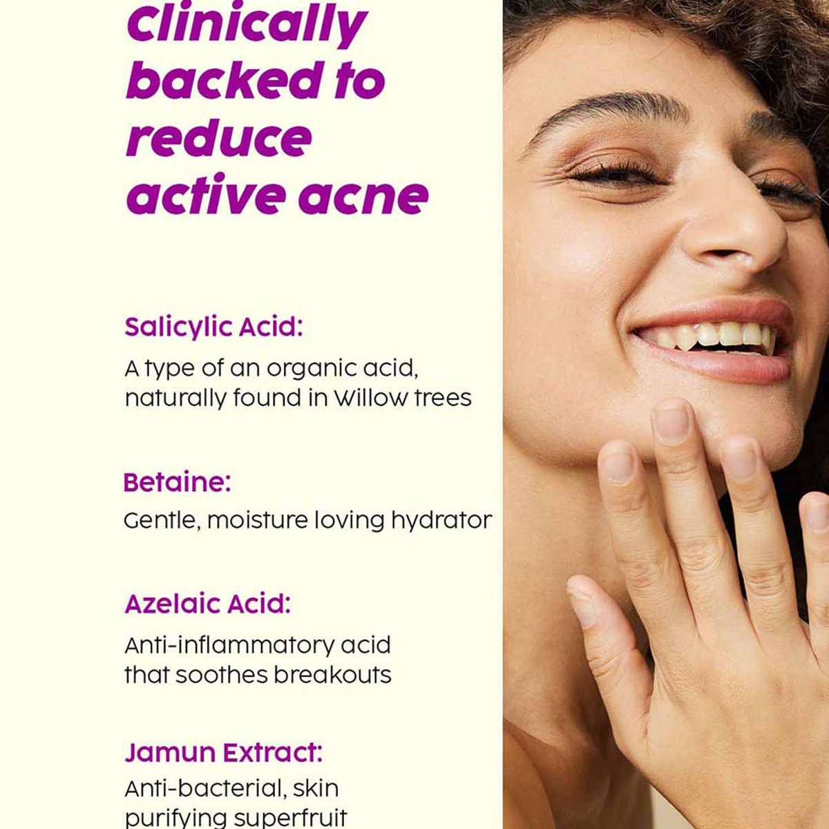 Plix Jamun Active Acne Juicy Cleanser 100 ml | Salicylic Acid, Betaine, Azelaic Acid | Gently Cleanses | Reduces Acne & Excess Oil | For Acne Prone & Oily Skin, Pack of 1 Plix Jamun Active Acne Juicy Cleanser 100 ml | Salicylic Acid, Betaine, Azelaic Acid | Gently Cleanses | Reduces Acne & Excess Oil | For Acne Prone & Oily Skin, Pack of 1