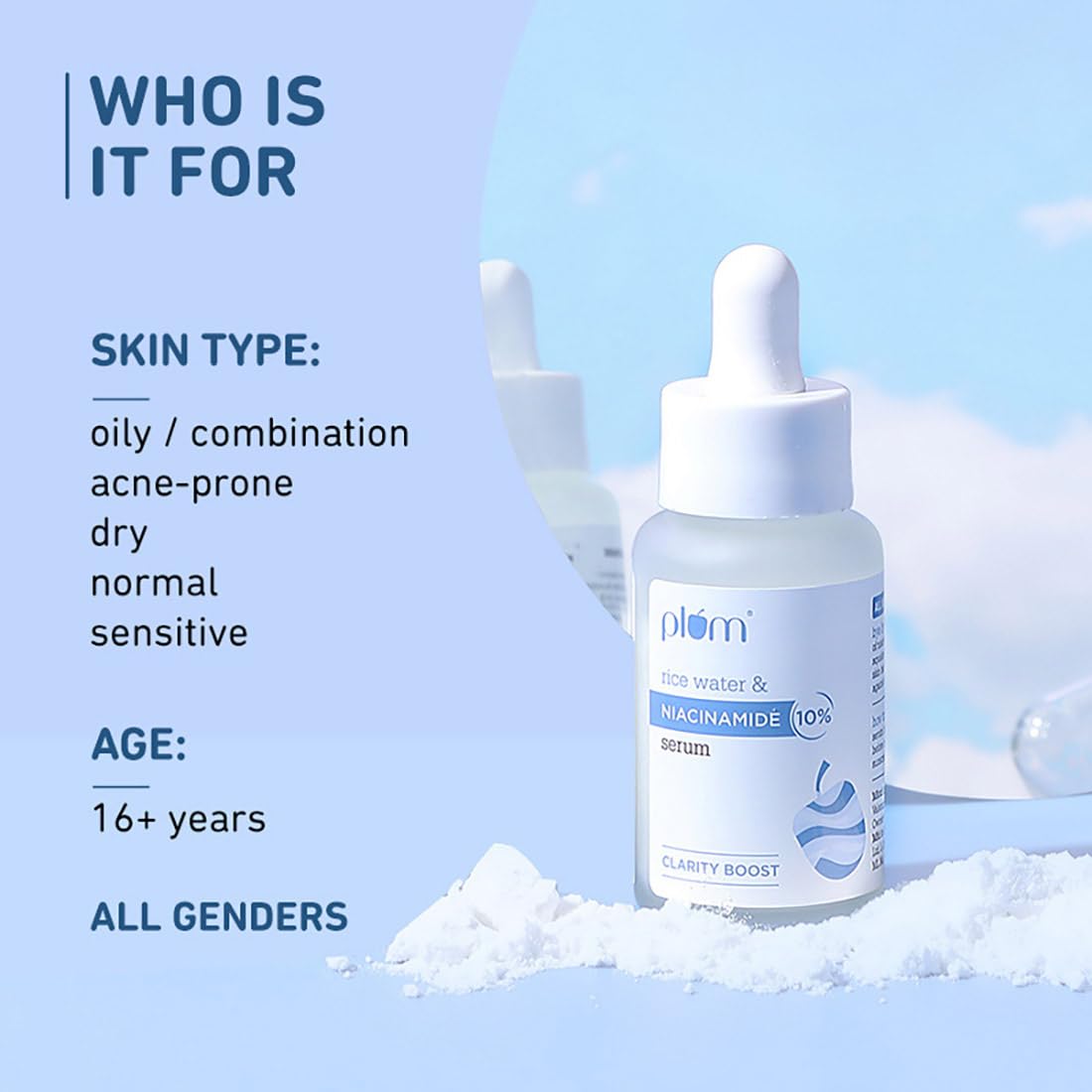 Plum Rice Water & 10% Niacinamide Serum, 15 ml, Pack of 1 Plum Rice Water & 10% Niacinamide Serum, 15 ml, Pack of 1