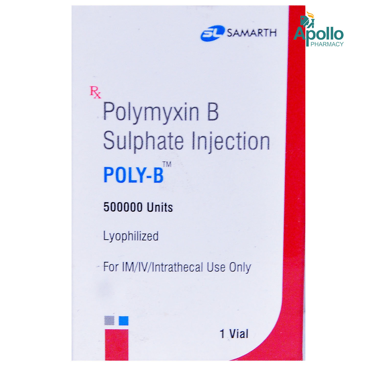 Poly-B 500000IU Injection 1's, Pack of 1 Injection Poly-B 500000IU Injection 1's, Pack of 1 Injection