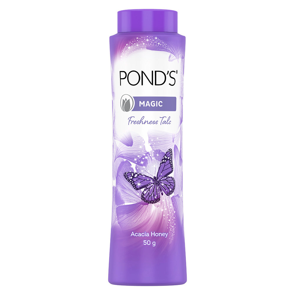 Pond's Magic Acacia Honey Freshness Talc Powder 50 gm | Reduce Sweat | Controls Body Odour With Fragrance Of Acacia Honey | Ideal For Both Men & Women, Pack of 1 Pond's Magic Acacia Honey Freshness Talc Powder 50 gm | Reduce Sweat | Controls Body Odour With Fragrance Of Acacia Honey | Ideal For Both Men & Women, Pack of 1