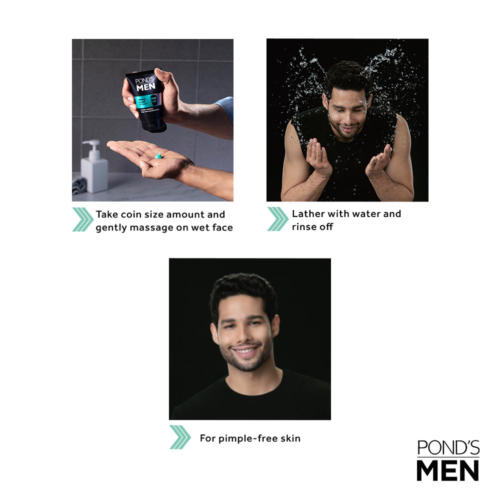 Pond's Men Pimple Clear Face Wash 50 gm | With Thymo T Essence | Clear Pimple In 3 Days | Acne Defence & Oil Control Face Waash | For Pimple Free Face, Pack of 1 Pond's Men Pimple Clear Face Wash 50 gm | With Thymo T Essence | Clear Pimple In 3 Days | Acne Defence & Oil Control Face Waash | For Pimple Free Face, Pack of 1