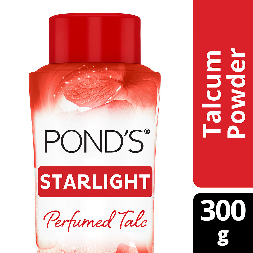Pond's Starlight Talcum Powder 300 gm | With Orchid & Jasmin Notes | Reduces Sweat | Fights Body Odour With Orchid & Jasmin Fragrance | For Both Men & Women, Pack of 1 Pond's Starlight Talcum Powder 300 gm | With Orchid & Jasmin Notes | Reduces Sweat | Fights Body Odour With Orchid & Jasmin Fragrance | For Both Men & Women, Pack of 1