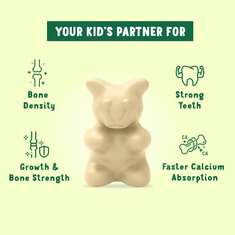 Power Gummies Junior for Strong Bones, Health Supplement for Kids from 4 to 15 Years, Tasty Banana Flavour - with Calcium, Phosphorus & Vitamin D, 30 Gummies, Pack of 1 Power Gummies Junior for Strong Bones, Health Supplement for Kids from 4 to 15 Years, Tasty Banana Flavour - with Calcium, Phosphorus & Vitamin D, 30 Gummies, Pack of 1