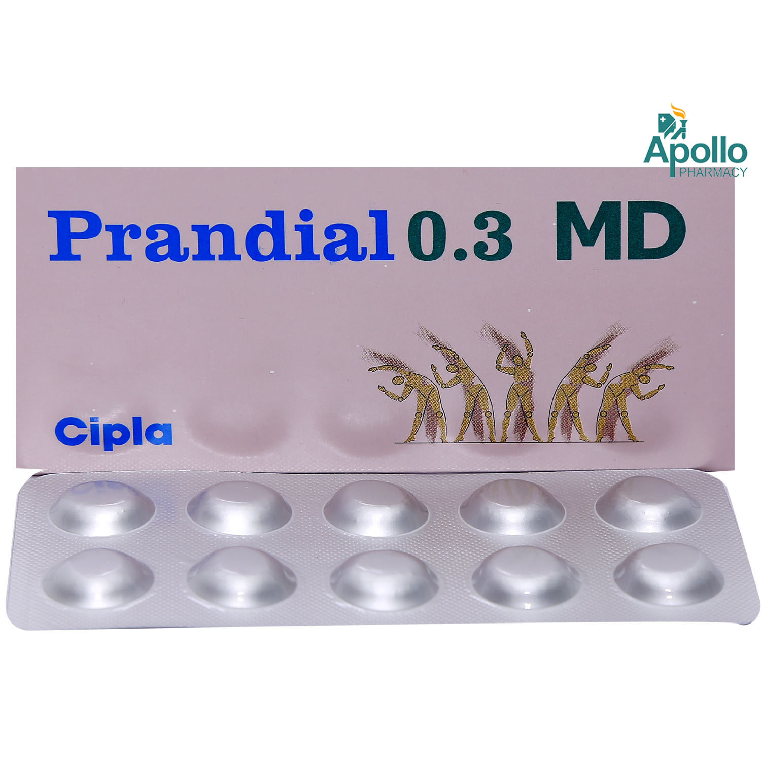 Prandial 0.3 MD Tablet 10's, Pack of 10 TabletS Prandial 0.3 MD Tablet 10's, Pack of 10 TabletS