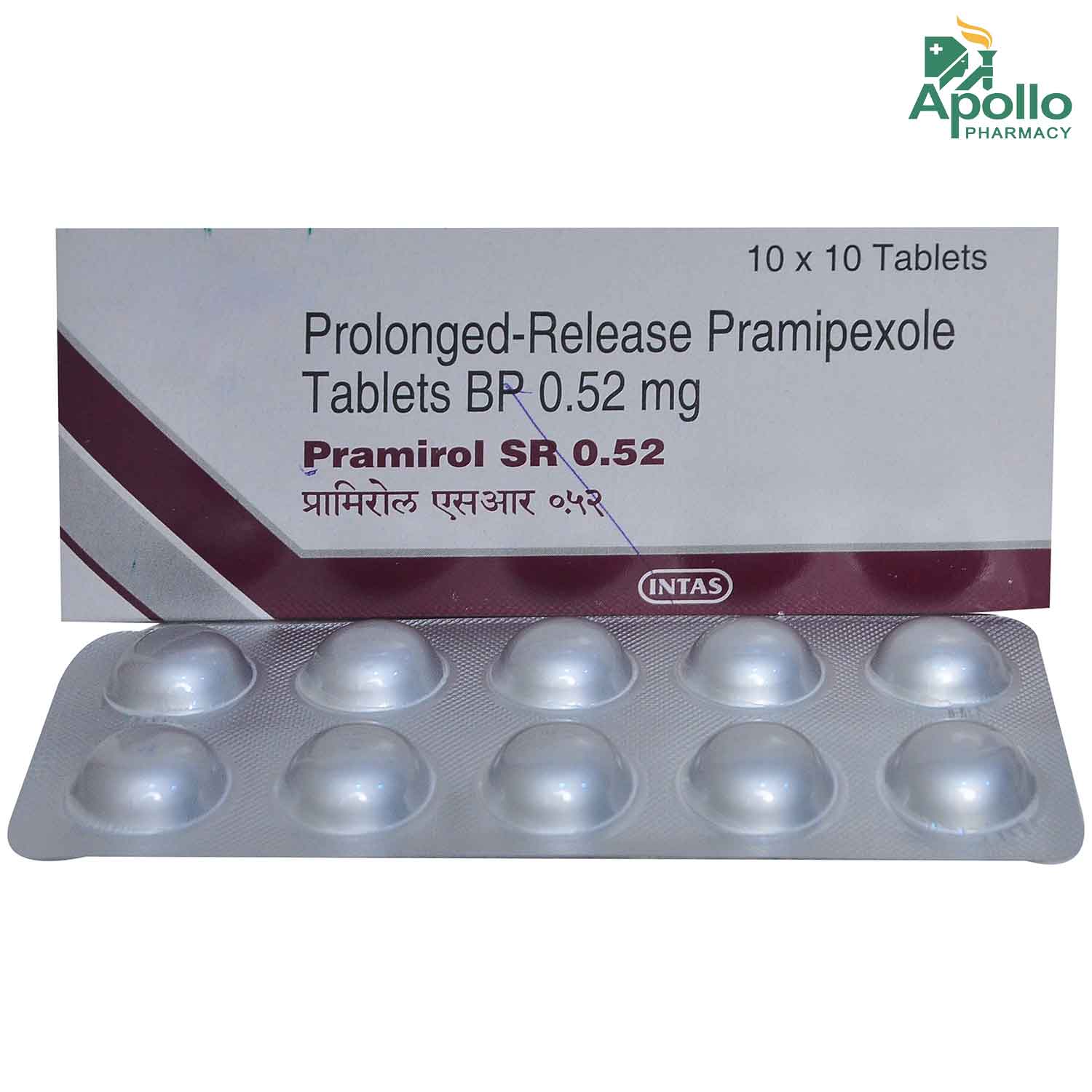 Pramirol SR 0.52 Tablet 10's, Pack of 10 TABLETS Pramirol SR 0.52 Tablet 10's, Pack of 10 TABLETS