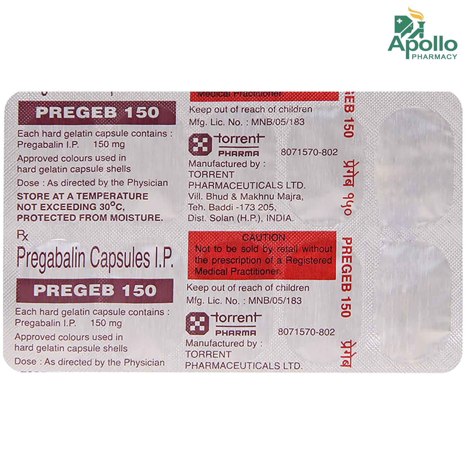 Pregeb 150 Capsule 10's, Pack of 10 TABLETS Pregeb 150 Capsule 10's, Pack of 10 TABLETS