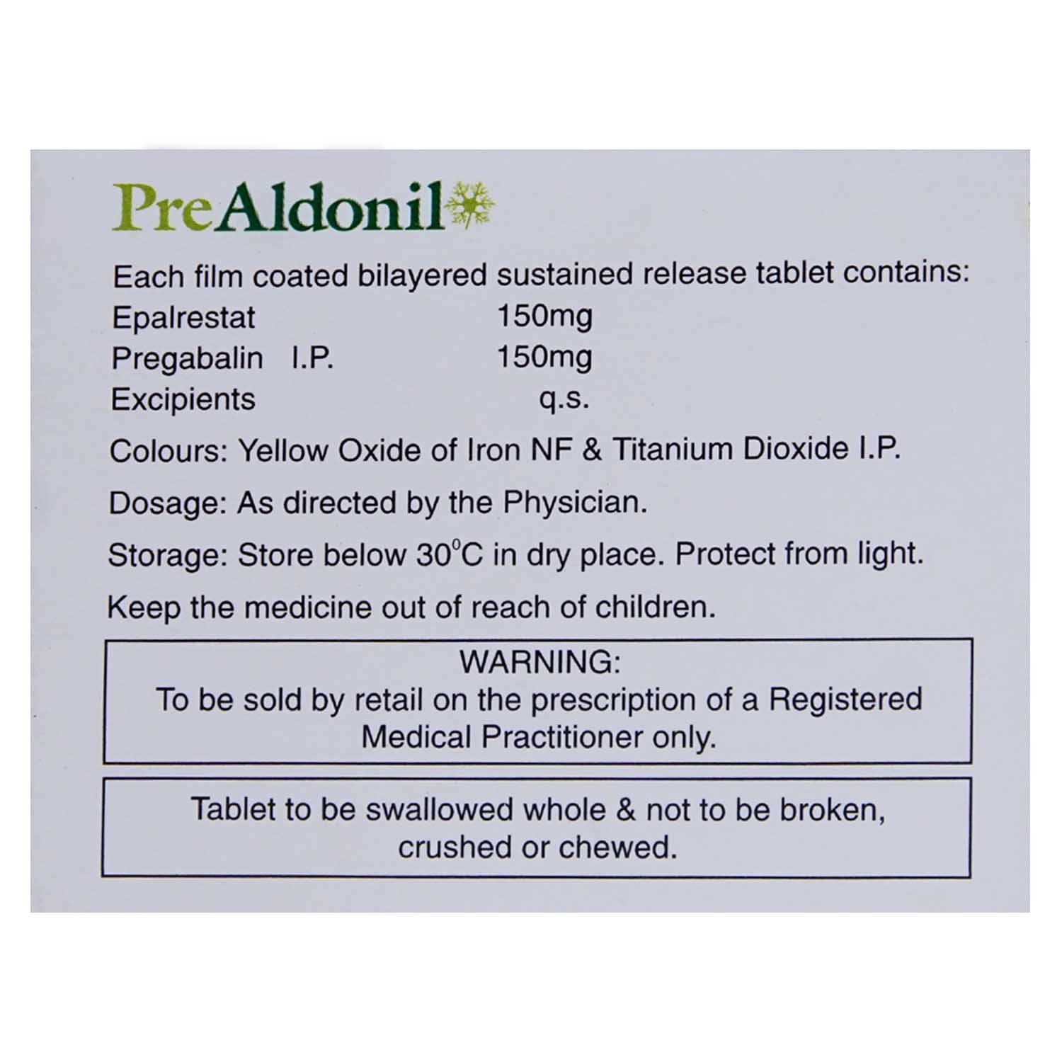 Prealdonil Tablet 10's, Pack of 10 TABLETS Prealdonil Tablet 10's, Pack of 10 TABLETS