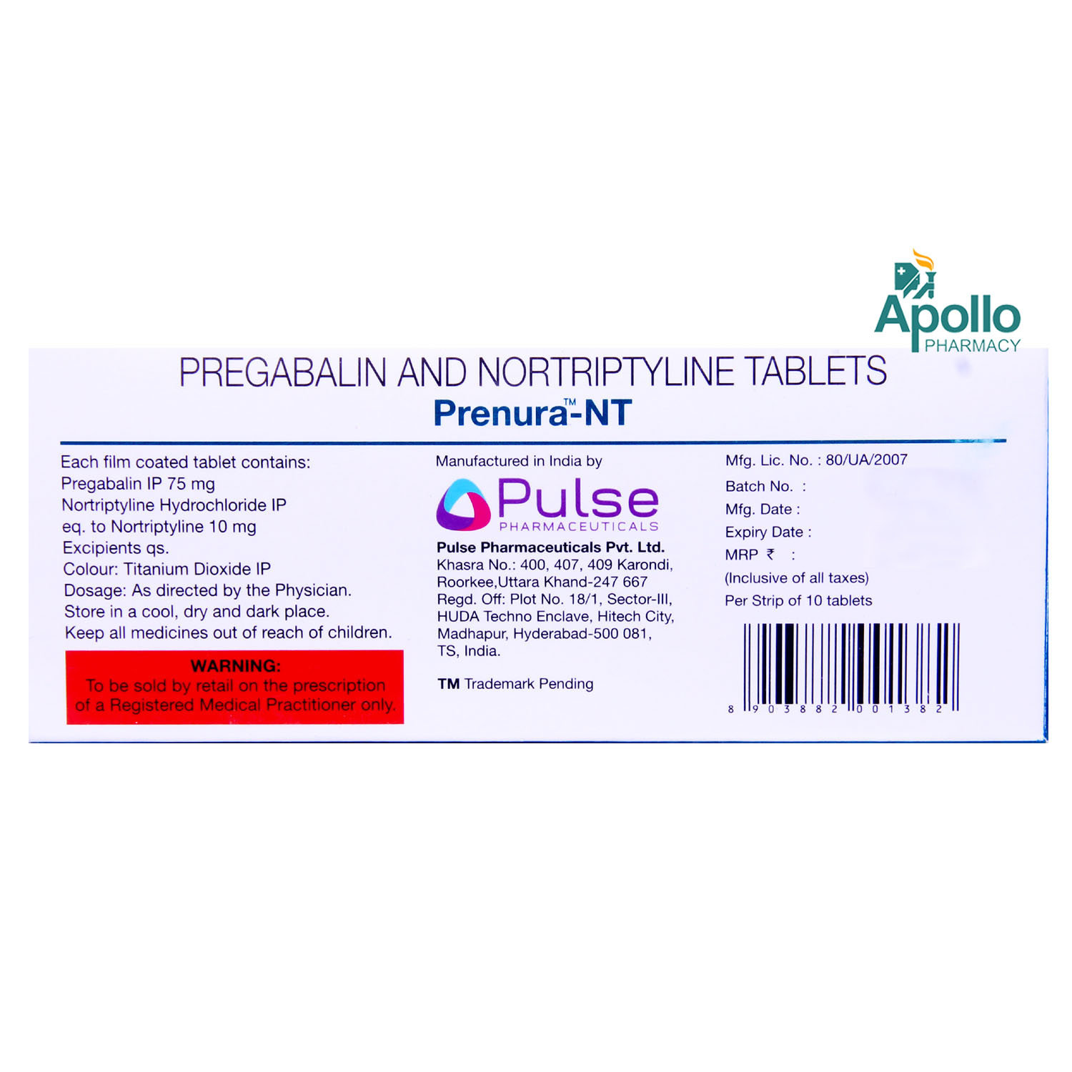Prenura NT Tablet 10's, Pack of 10 TabletS Prenura NT Tablet 10's, Pack of 10 TabletS