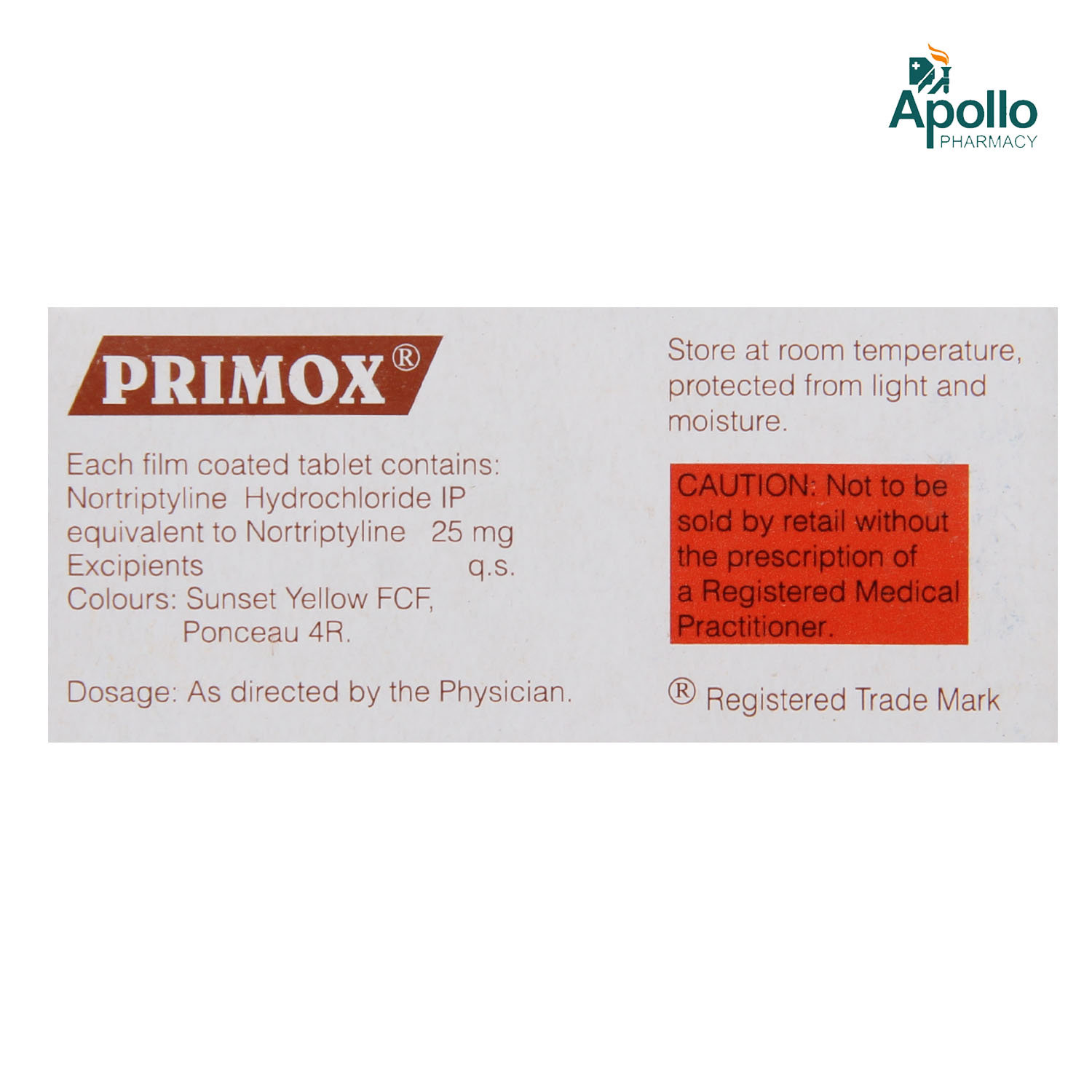 Primox Tablet 10's, Pack of 10 TABLETS Primox Tablet 10's, Pack of 10 TABLETS