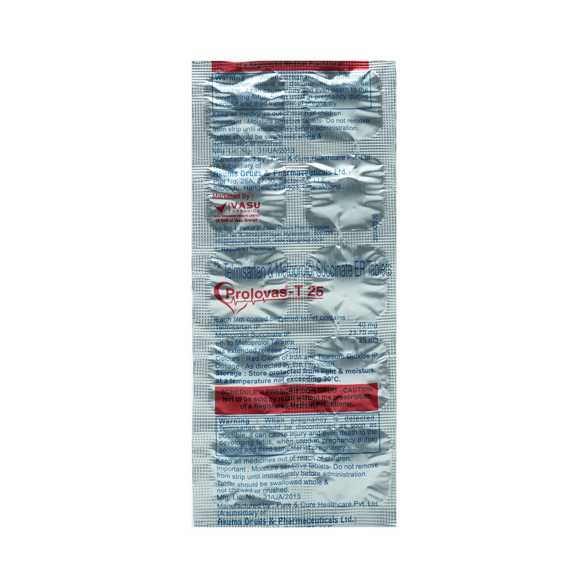 PROLOVAS T 25MG TABLET 10'S, Pack of 10 PROLOVAS T 25MG TABLET 10'S, Pack of 10