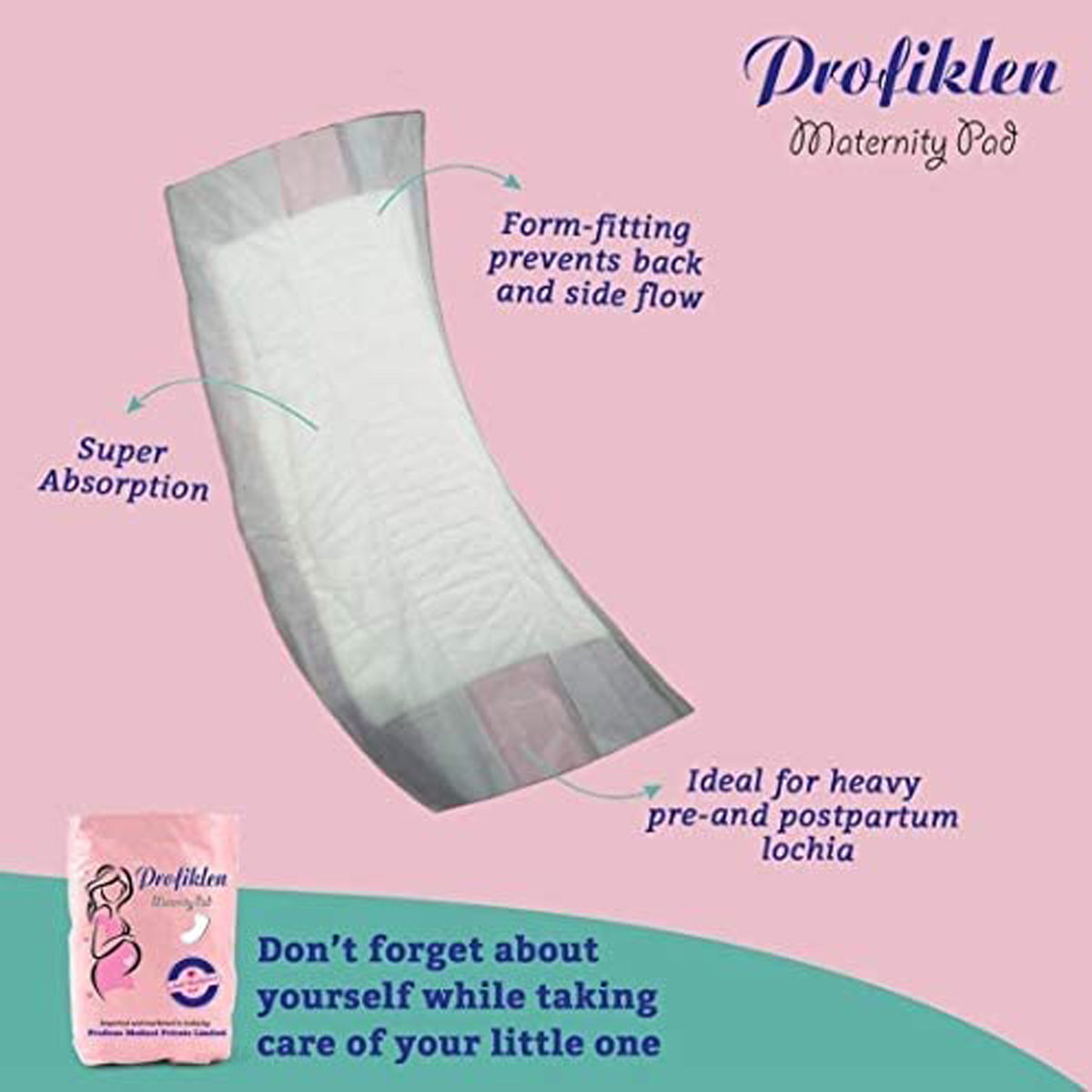 Profiklen Maternity Pad, 5 Count, Pack of 1 Profiklen Maternity Pad, 5 Count, Pack of 1