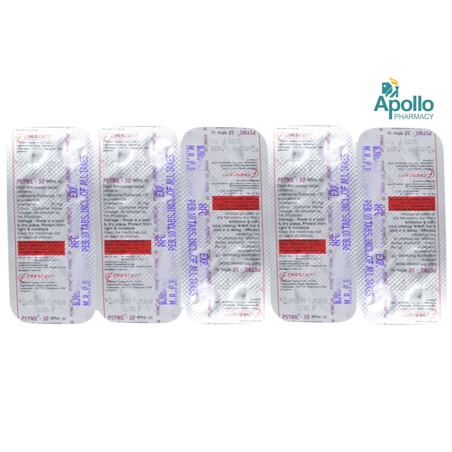 PSYNIL 50MG TABLET, Pack of 10 TABLETS PSYNIL 50MG TABLET, Pack of 10 TABLETS