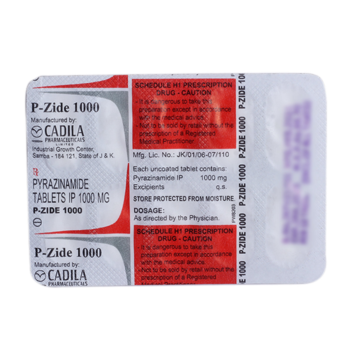 P-Zide 1000 Tablet 10's, Pack of 10 TABLETS P-Zide 1000 Tablet 10's, Pack of 10 TABLETS