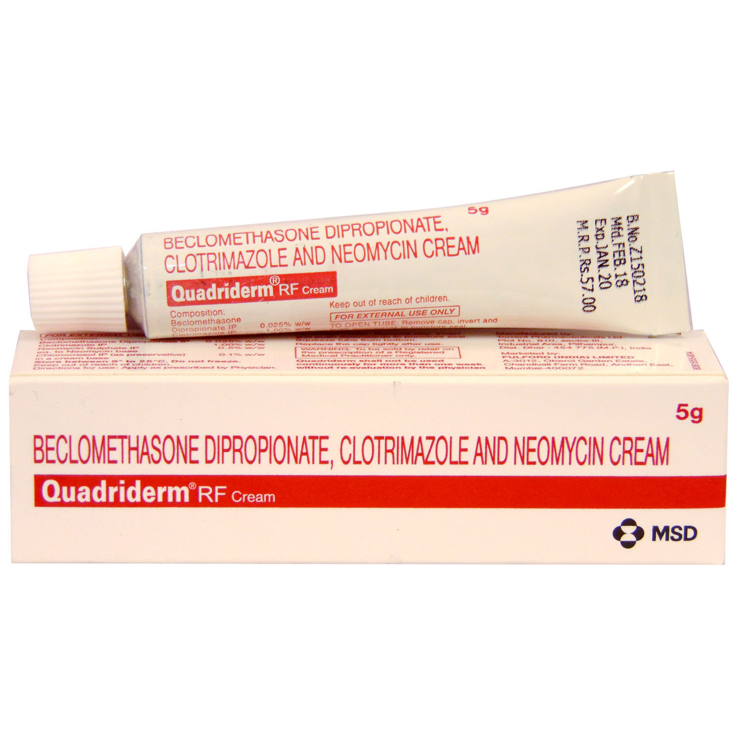Quadriderm RF Cream 5 gm, Pack of 1 Cream Quadriderm RF Cream 5 gm, Pack of 1 Cream