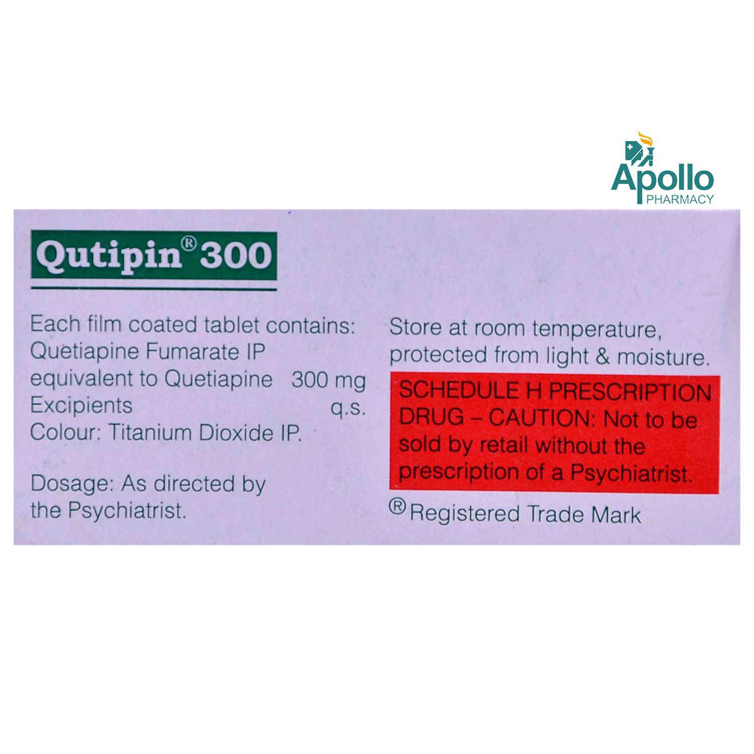 Qutipin 300 Tablet 10's, Pack of 10 TABLETS Qutipin 300 Tablet 10's, Pack of 10 TABLETS