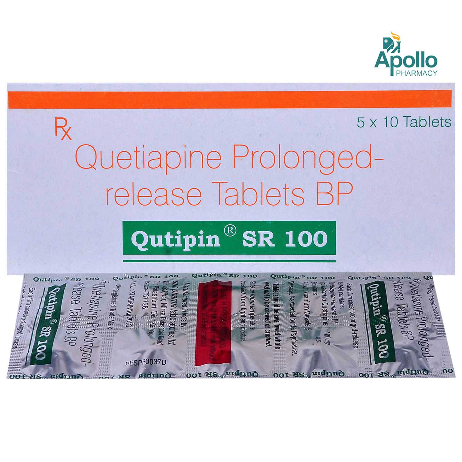 Qutipin SR 100 Tablet 10's, Pack of 10 TABLETS Qutipin SR 100 Tablet 10's, Pack of 10 TABLETS