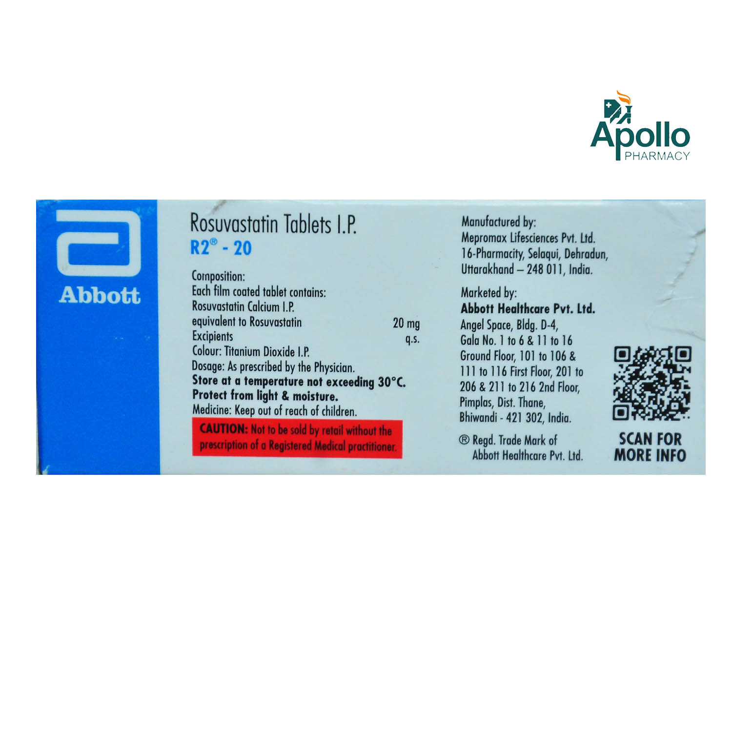 R2 20 Tablet 10's, Pack of 10 TabletS R2 20 Tablet 10's, Pack of 10 TabletS