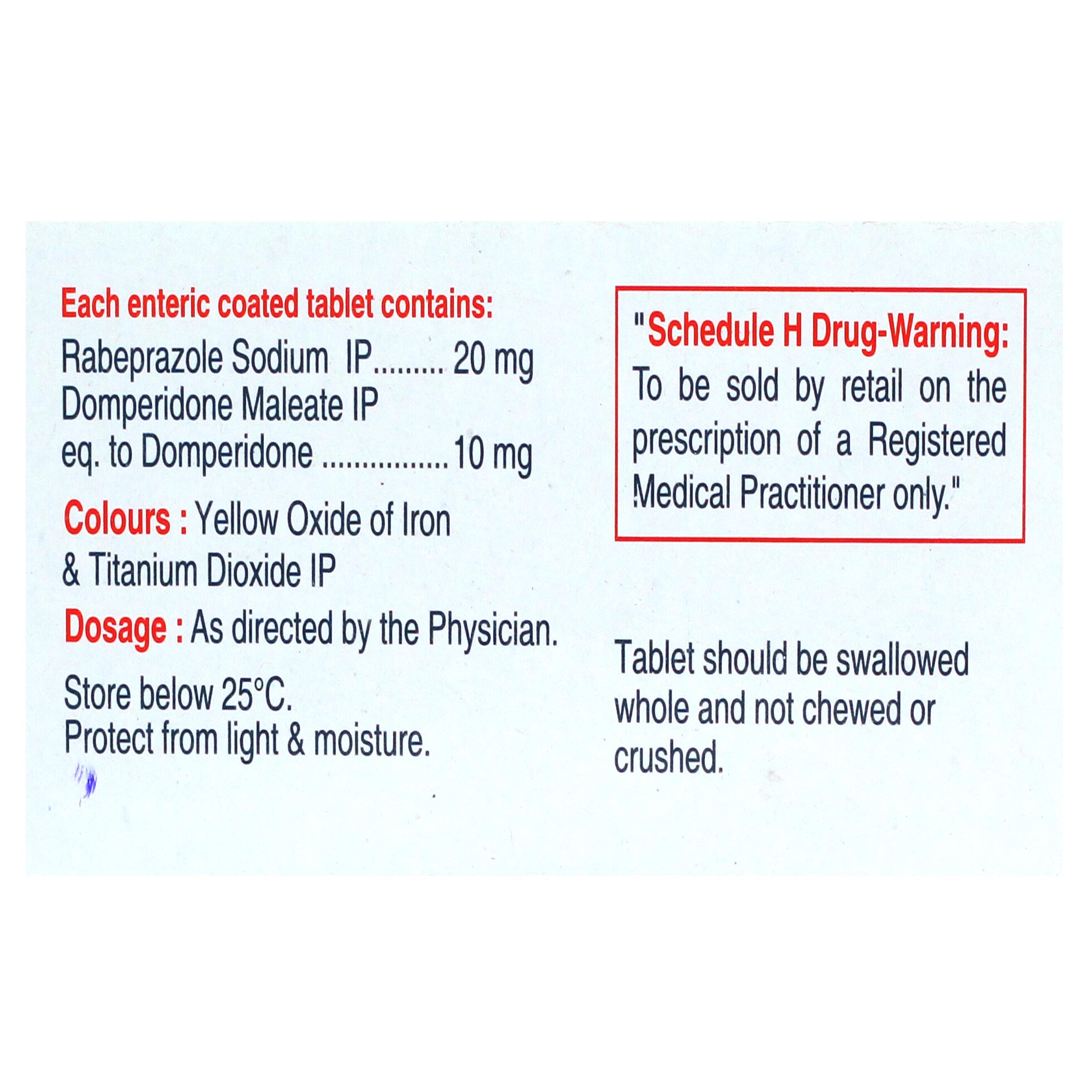 Rabesec-D Tablet 10's, Pack of 10 Rabesec-D Tablet 10's, Pack of 10